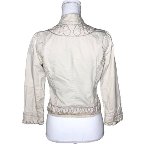 Vintage Anthropologie 4 embellished jacket khaki - Picture 3 of 11